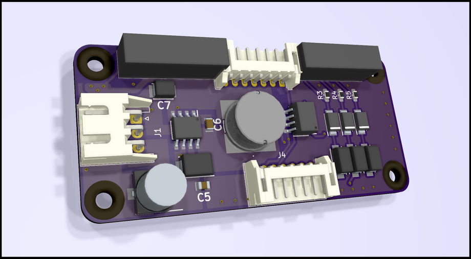 Top of my PCB (in ray traced glory) Top of my PCB (in ray traced glory)